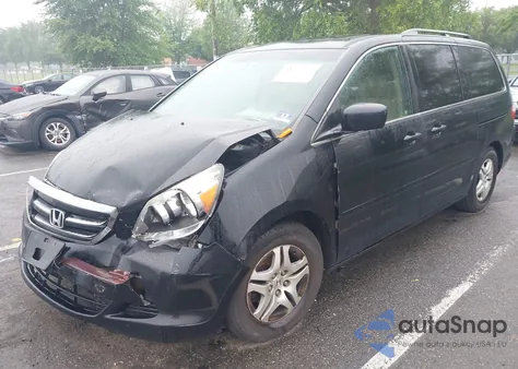 2007 Honda Odyssey Ex-L z USA, uszkodzony, nr VIN 5FNRL38677B119149